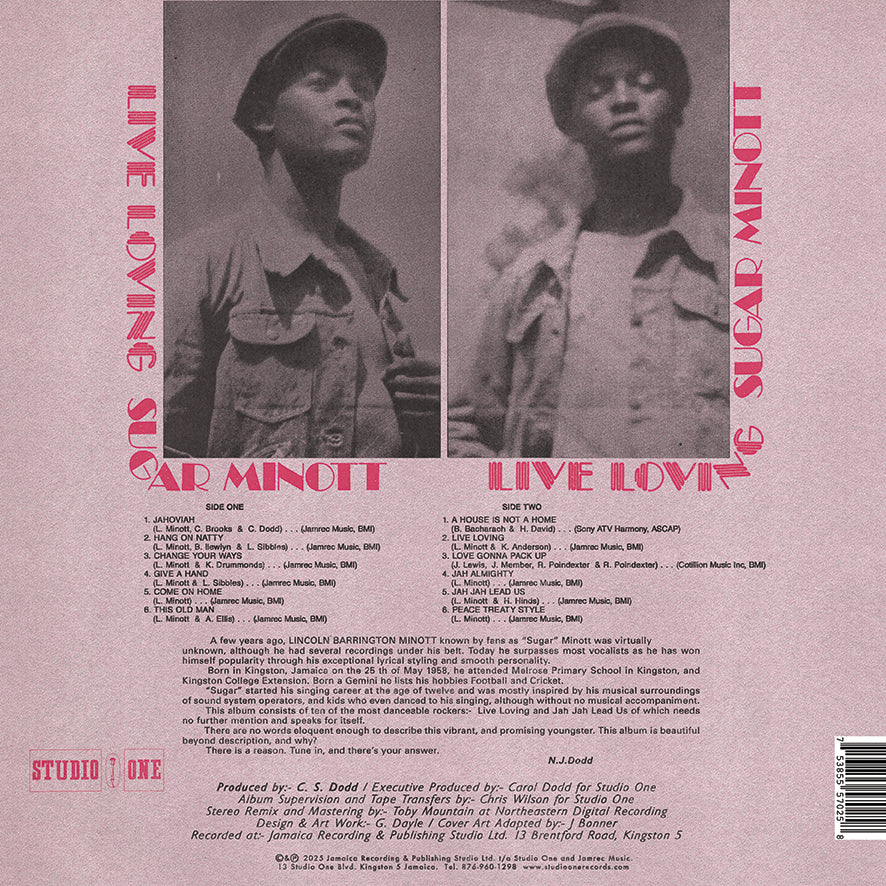 Live Loving- Sugar Minott – Studio One