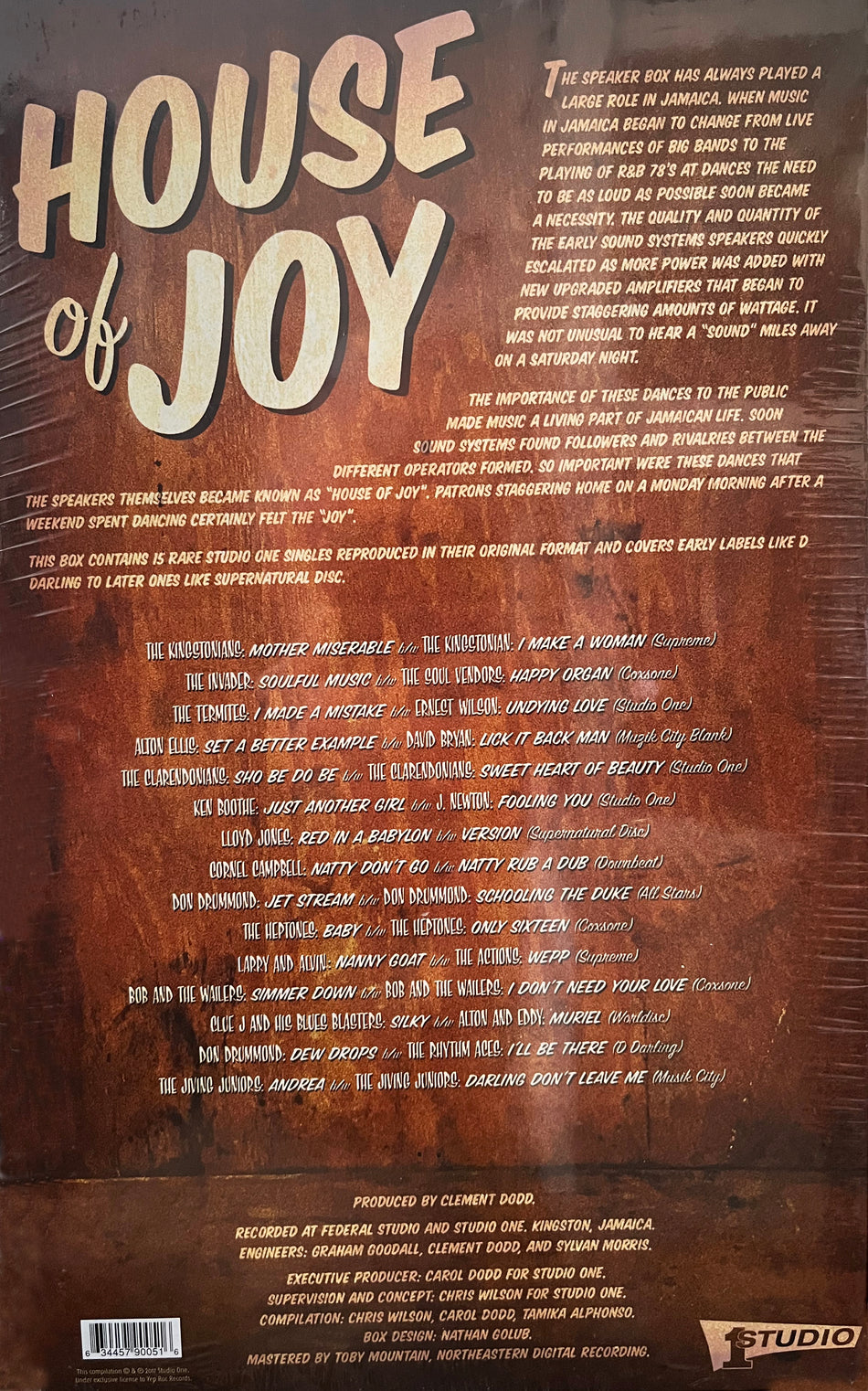HOUSE OF JOY. 45 Box Set