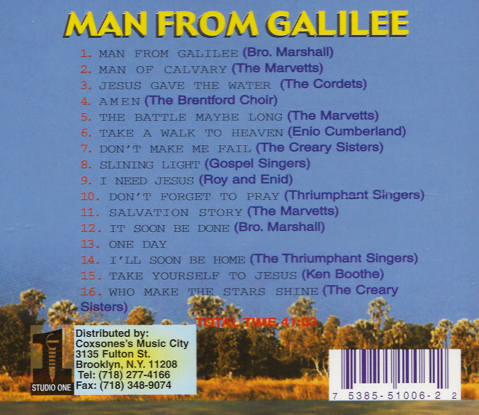 MAN FROM GALILEE. Various Gospel Artists CD