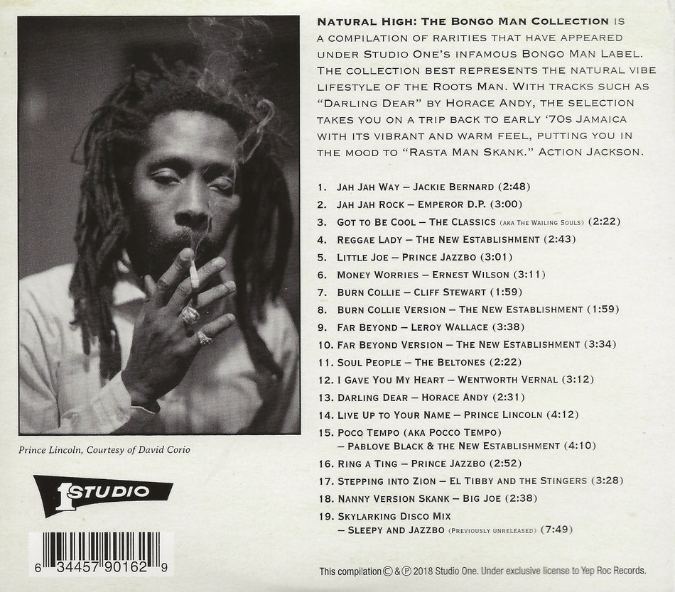 NATURAL HIGH. The Bongo Man Collection. Various Artists (19 Songs) CD