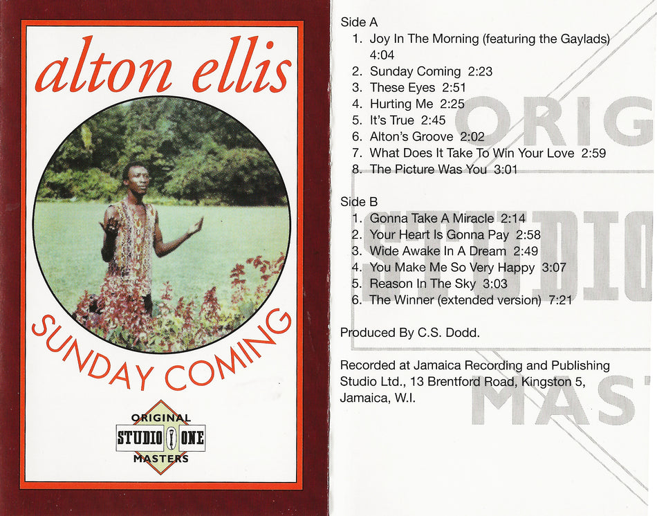 ALTON ELLIS. Sunday Coming. 13 Song Edition