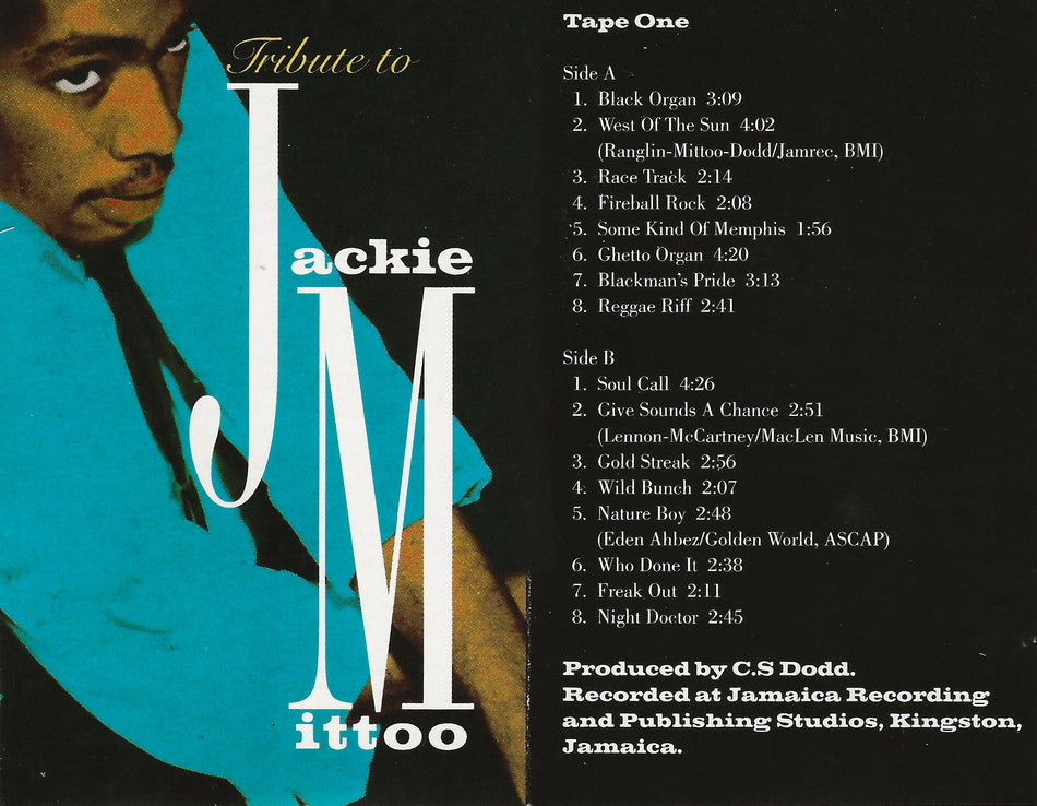 JACKIE MITTOO. Tribute To Jackie Mittoo. 2 Cassette Edition-31 songs